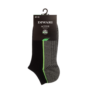 Diwari Active Ultrashort Men's Socks s.29 044 black-dark gray 15C-44SP - buy, prices for NOVUS - photo 1