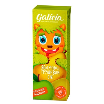 Galicia apple-pear juice 200ml - buy, prices for NOVUS - photo 1