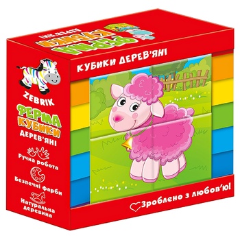 Кубики Vladi Toys Ферма укр