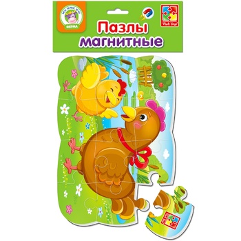 Пазл Vladi Toys Курочка та курча магнітний - купити, ціни на ЕКО Маркет - фото 1