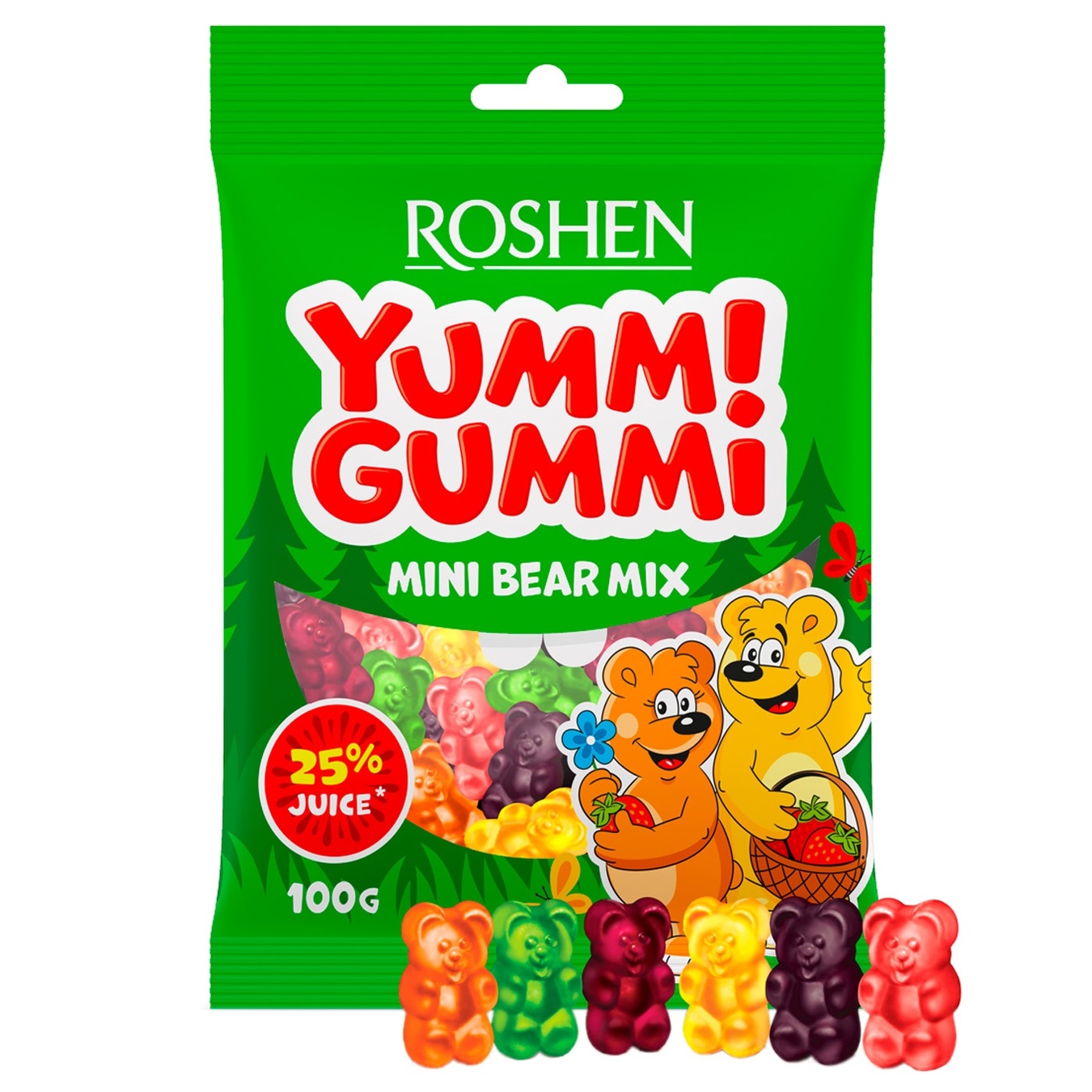 

Конфеты желейные Roshen Yummi Gummi Mini Bear Mix 100г