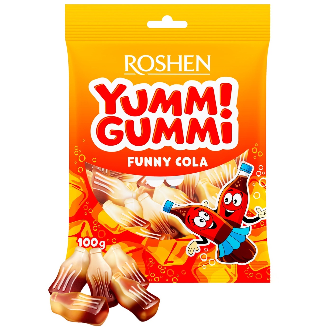 

Конфеты желейные Roshen Yummi Gummi Funny Cola 100г