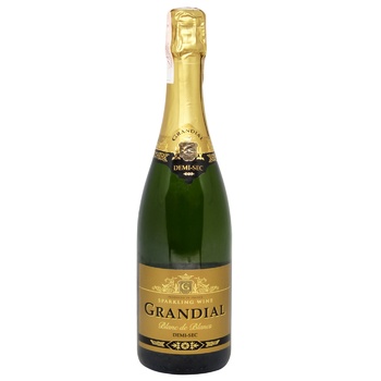 Вино игристое Grandial Blanc de Blancs Demi-Sec белое полусухое 11% 0,75л - купить, цены на ULTRAMARKET - фото 1