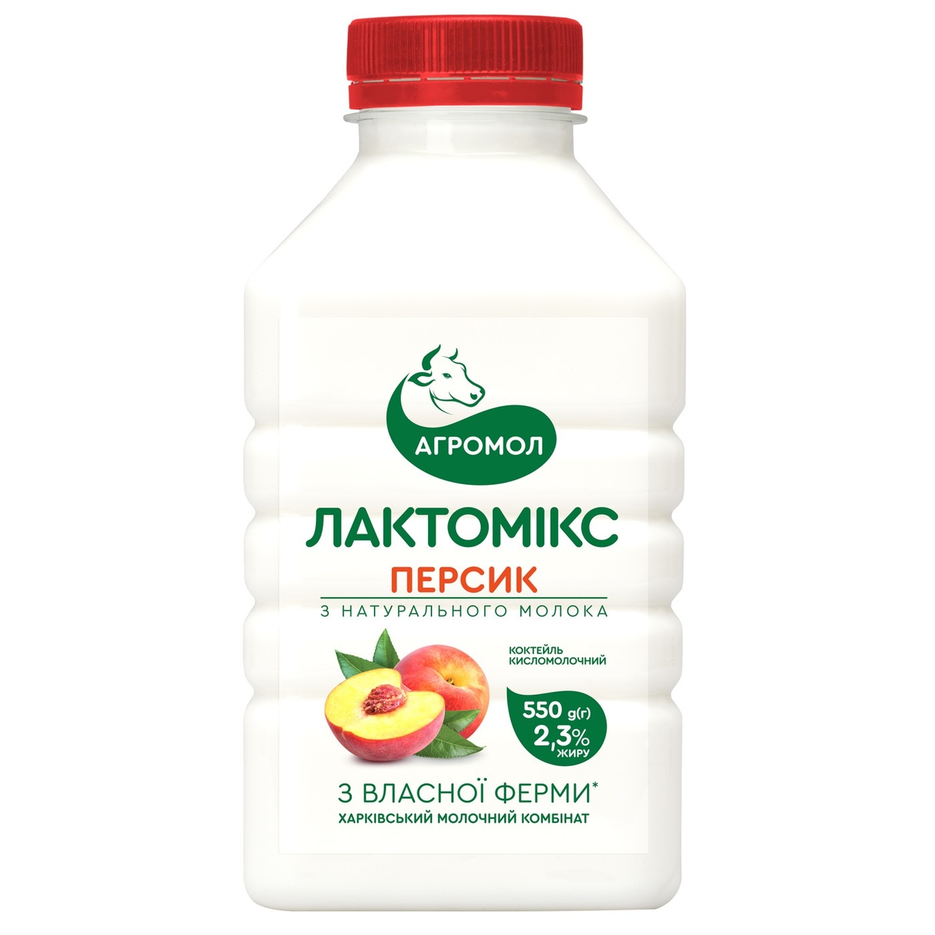 

Коктейль кисломолочный Агромол персик 2,3% 550мл