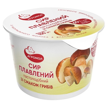 Agromol With Mushrooms Processed Cheese 60% 100g - buy, prices for Tavria V - photo 1