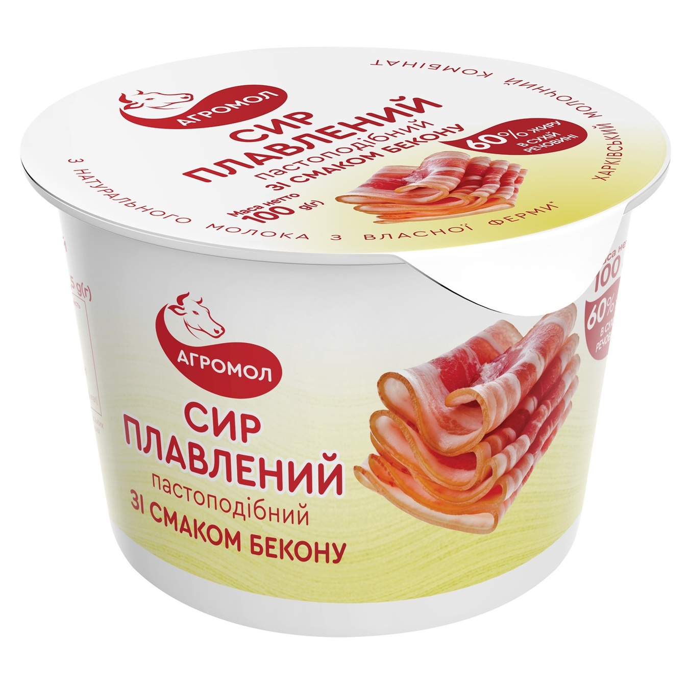 

Сыр плавленный Агромол с беконом 60% 100г