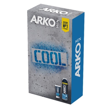 Подарунковий набір ARKO Men Піна для гоління Cool 200мл + Крем після гоління Cool 50мл - купити, ціни на - фото 1