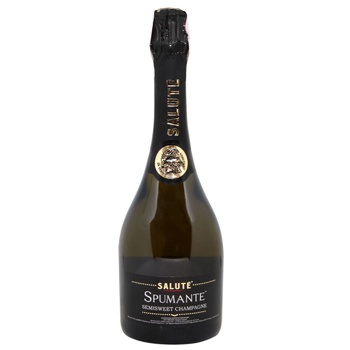 Salute Spumante White Semi Sweet Sparkling Wine 14% 0.75l - buy, prices for NOVUS - photo 1