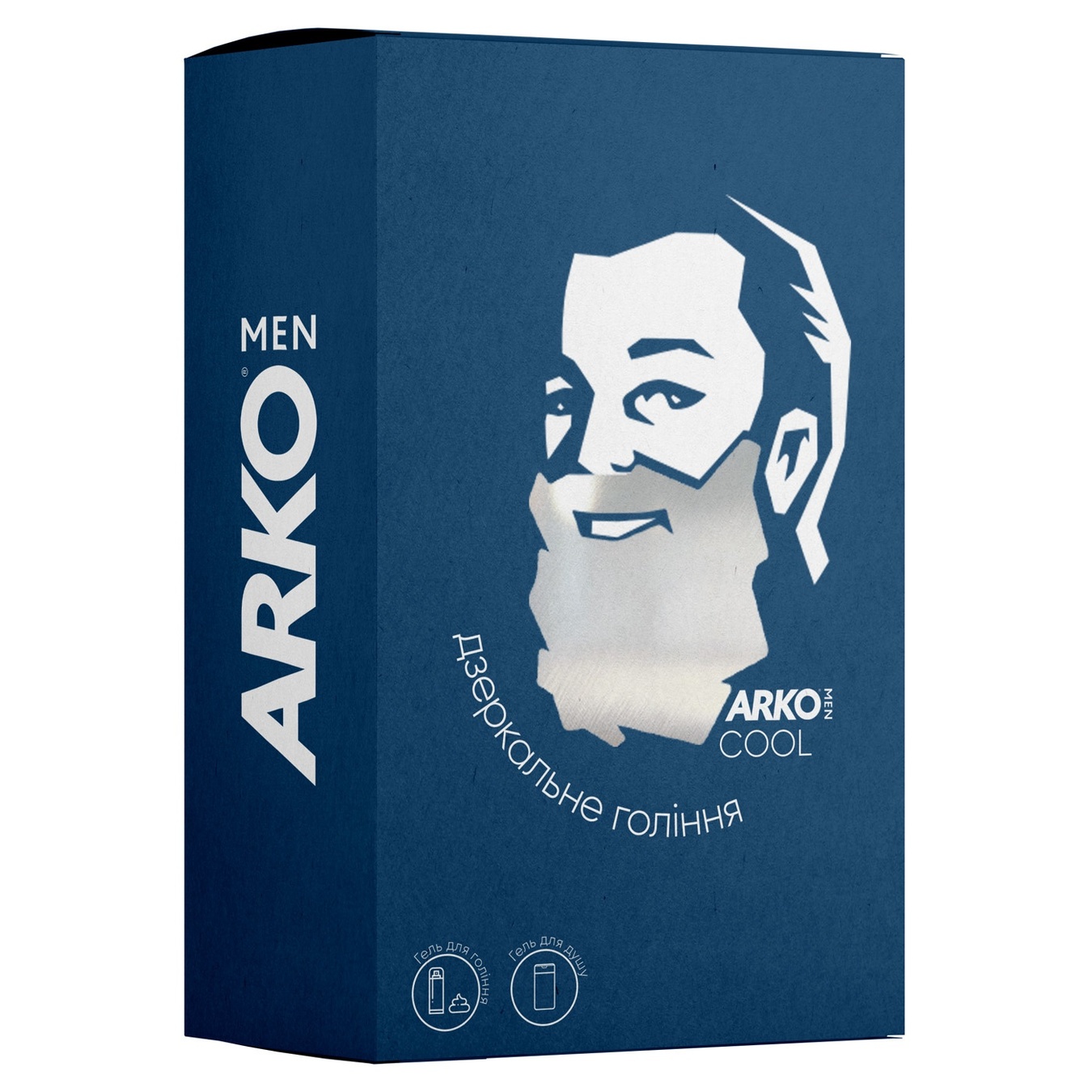 

Набор подарочный Arko Men Cool гель для бритья 200мл + гель для душа и шампунь 2в1 260мл