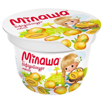 Бифидойогурт Милаша с манго 3,2% 150г - купить, цены на - фото 1