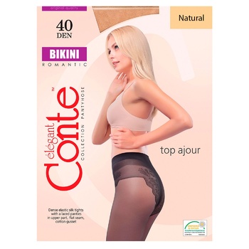 Колготы женские Conte Bikini 40ден р.2 Natural - купить, цены на Восторг - фото 2