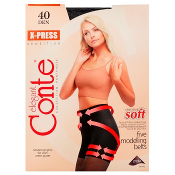 Conte X-Press Women's Tights 40 den 5 nero - buy, prices for MegaMarket - photo 2