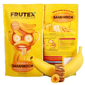 Frutex Banana Chips 60g - buy, prices for ULTRAMARKET - photo 3