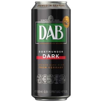 Пиво DAB Dark темное 4,9% 0,5л - купить, цены на NOVUS - фото 1