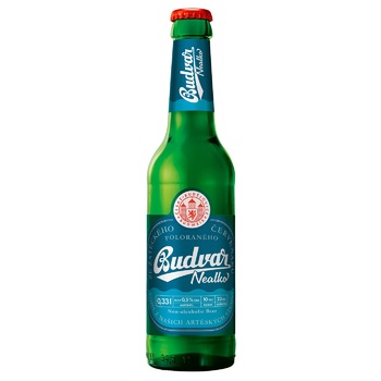 Budweiser Budvar light beer non-alcoholic 0.5% 0.33l - buy, prices for NOVUS - photo 1
