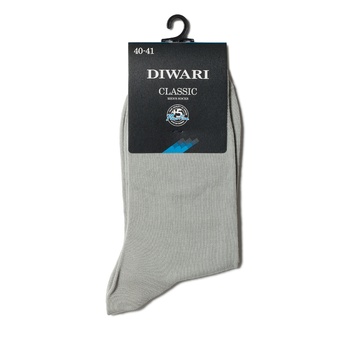 Diwari Classic Men's Socks s.27 000 gray 5C-08SP