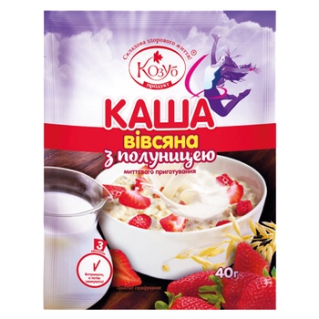 Kozub Oatmeal with Strawberries 40g - buy, prices for - photo 2