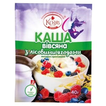 Каша Козуб овсяная с лесными ягодами 40г - купить, цены на Auchan - фото 2