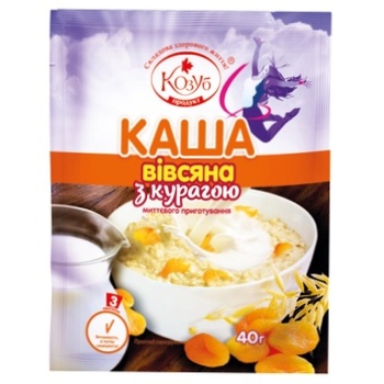 Каша Козуб овсяная с курагой 40г - купить, цены на Auchan - фото 2