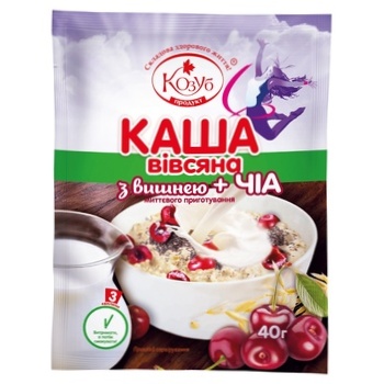 Kozub Oatmeal With Cherries And Chia Seeds 40g - buy, prices for - photo 2