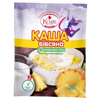 Kozub Oatmeal with Pineapple 40g - buy, prices for Auchan - photo 2