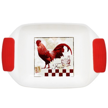 Krauff Village Rectangular Baking Forma with Silicone Handles 750ml - buy, prices for ULTRAMARKET - photo 2