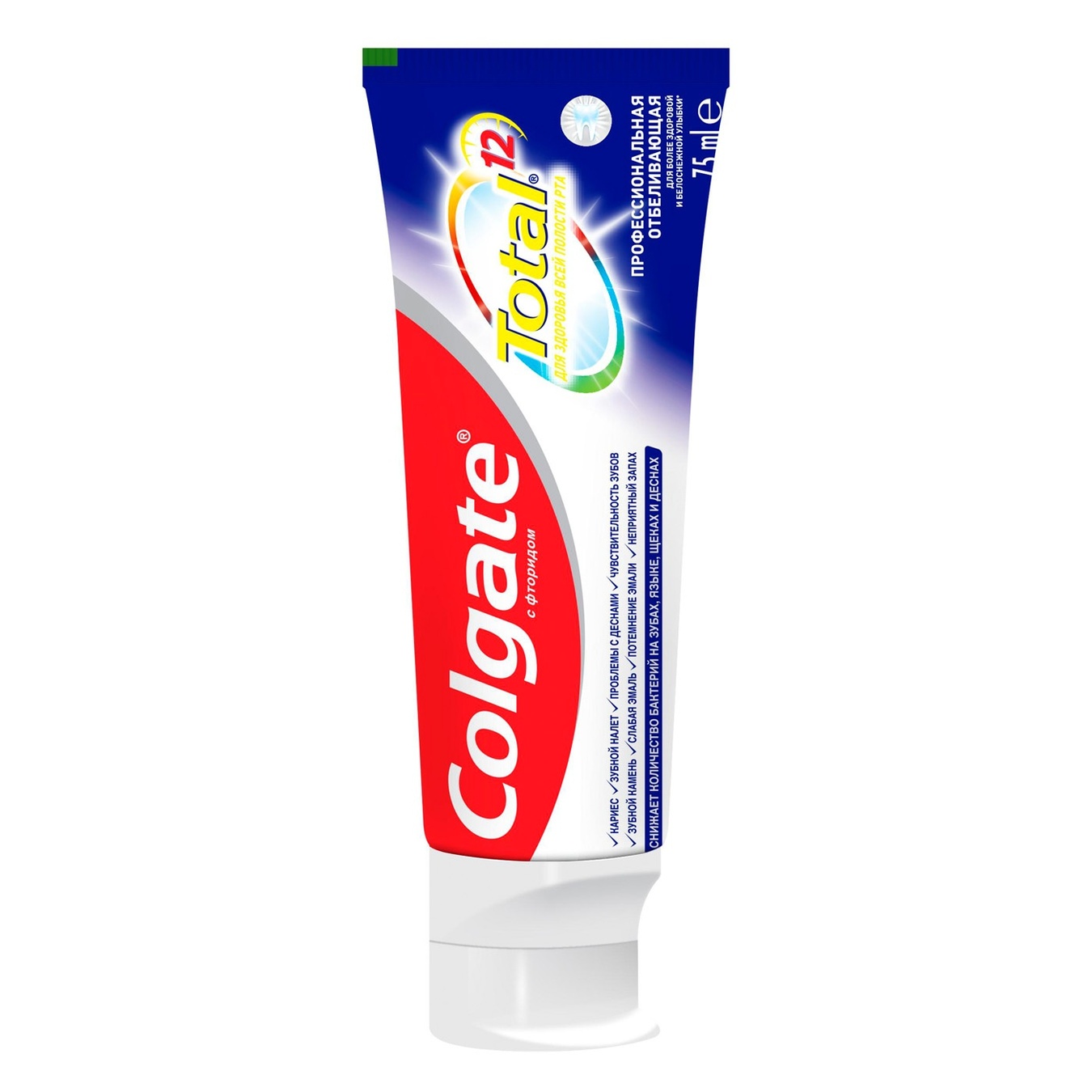 

Зубная паста Colgate Total 12 Профессиональная Отбеливающая комплексная антибактериальная 75мл