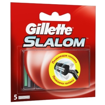 Gillette Slalom Replaceable Shaving Cartridges 5pcs - buy, prices for NOVUS - photo 2