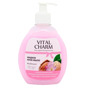 Vital Charm Cream-soap Almond 250ml - buy, prices for MegaMarket - photo 1