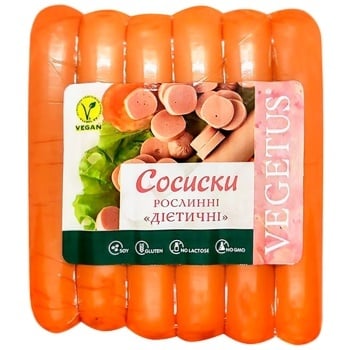 Vegetus Dietary Gluten Free Vegetable Sausages - buy, prices for Vostorg - photo 1