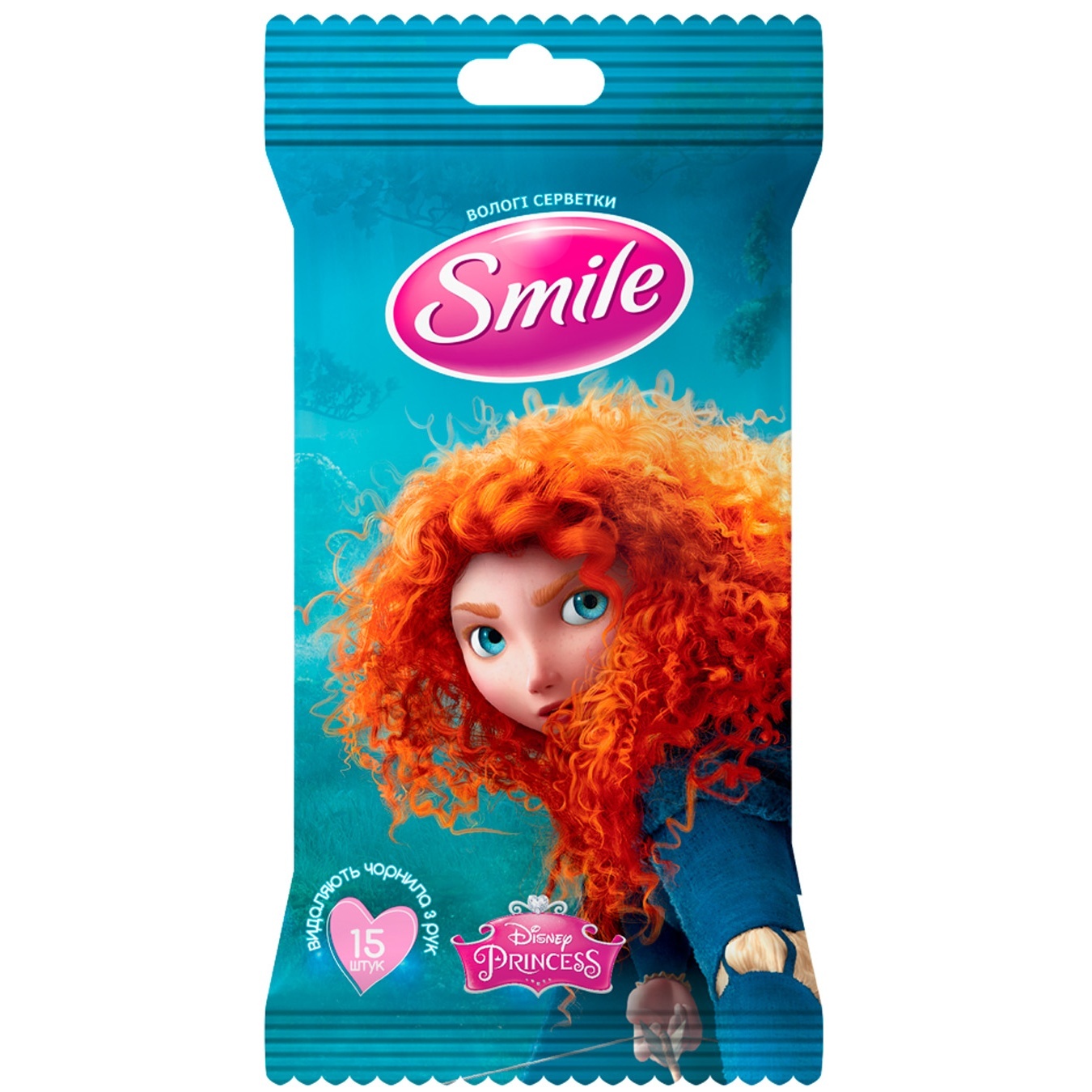 

Серветки вологі Smile Принцеси 15шт
