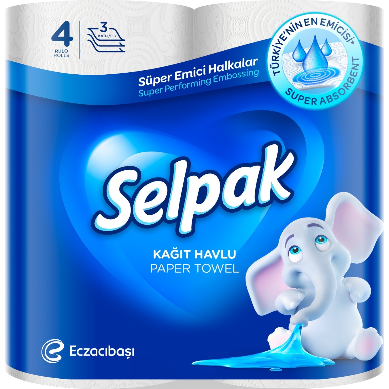 

Полотенца кухонные Selpak бумажные двухслойные 4шт