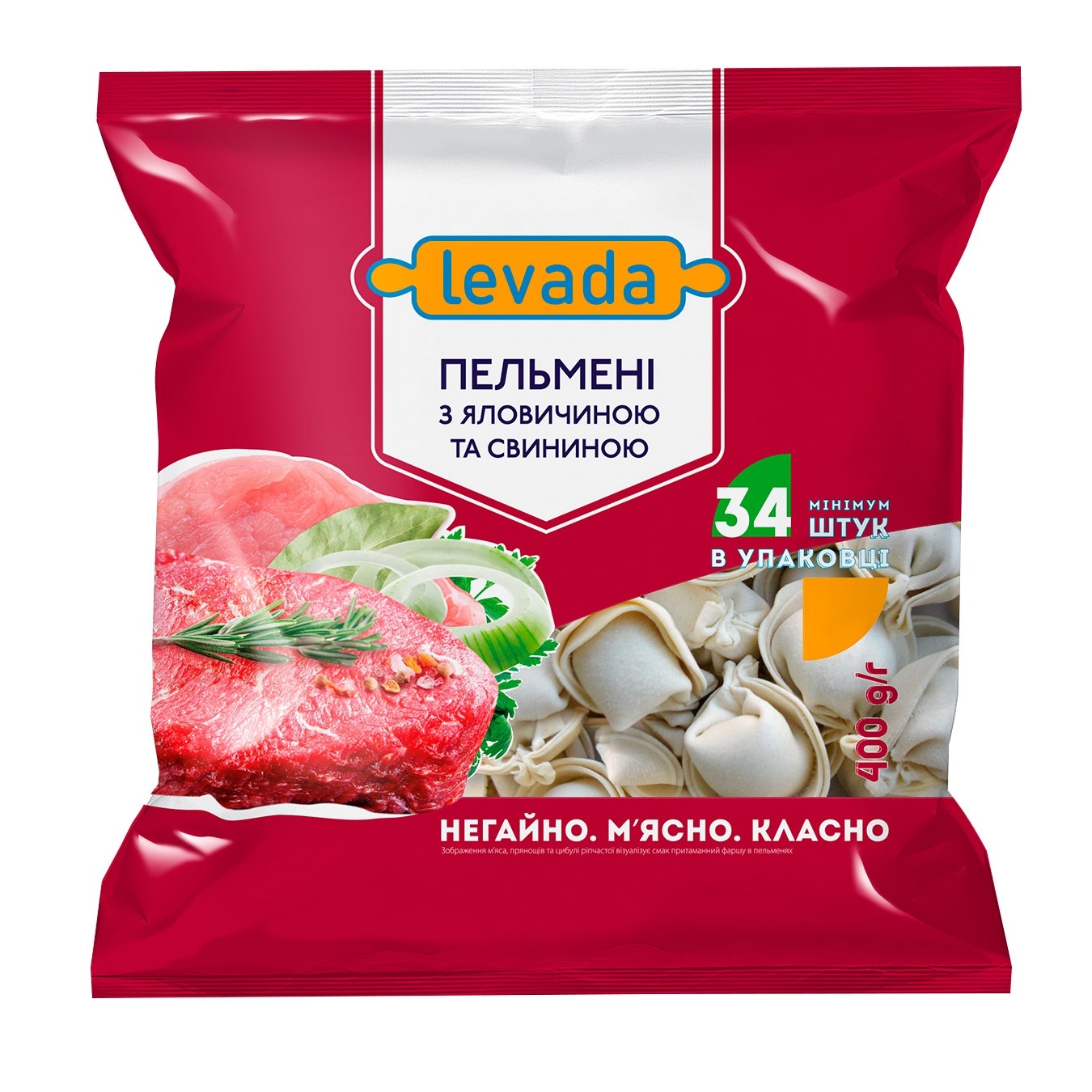 

Пельмени Левада с говядиной и свининой 400г