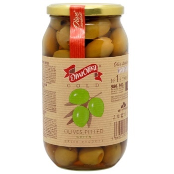 Diva Oliva Gold Pitted Olives 1l