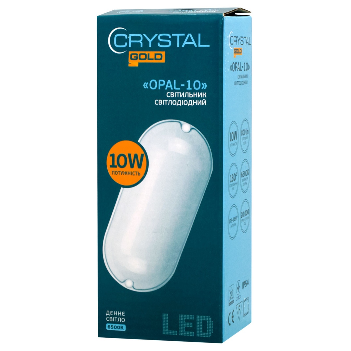 

Светильник Crystal Gold Led Opal-10 10W 6500K DNL-028