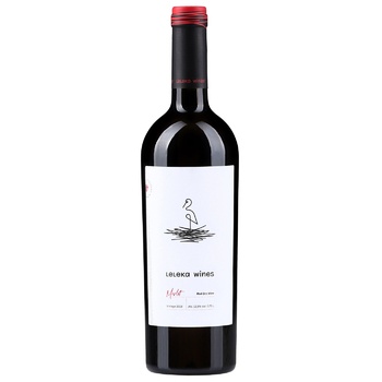 Вино Leleka Wines Merlot красное сухое 12,5% 0,75л - купить, цены на NOVUS - фото 1