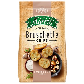 Maretti Mushrooms with Cream Bruschette Chips 70g