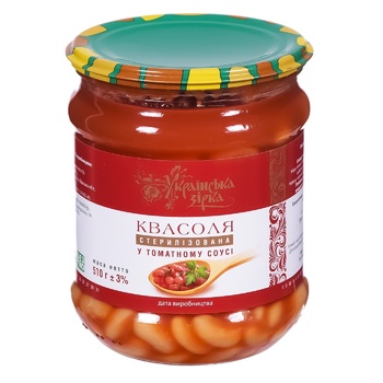 Ukrainska Zirka Beans in Tomato Sauce 500g - buy, prices for Tavria V - photo 1