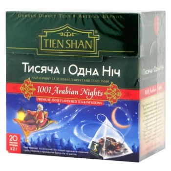 Tien Shan 1001 Night Black and Green Tea 20pcs x 2g - buy, prices for MegaMarket - photo 1