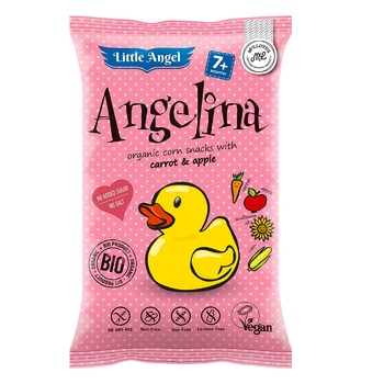 Little Angel Angelima Organic Corn Snack with Carrot & Apple 30g - buy, prices for Auchan - photo 1