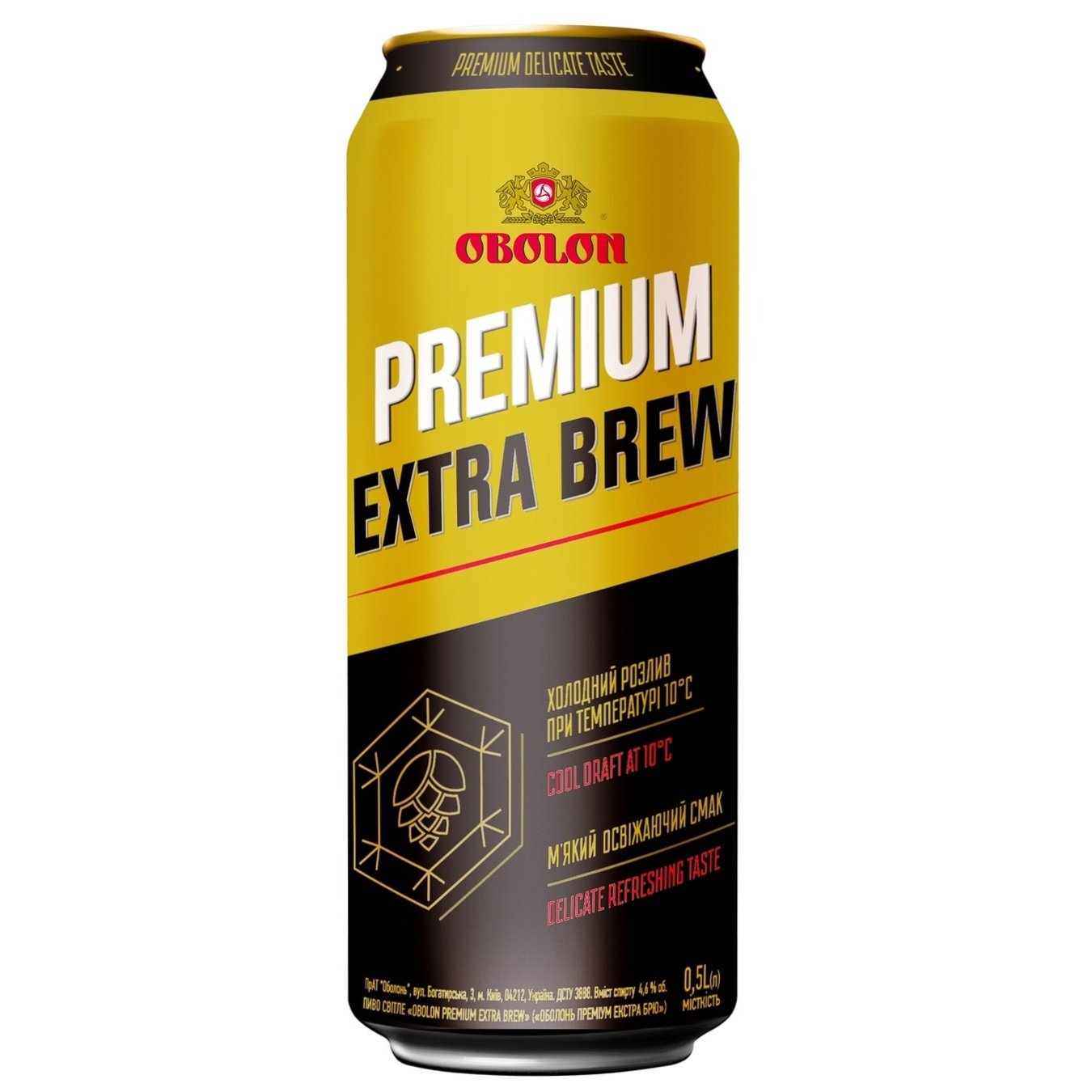 

Пиво Оболонь Premium Extra Brew светлое 4,6% 0,5л