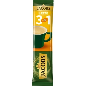 Напій кавовий Jacobs Latte 3в1 Latte розчинний 12,5г - купити, ціни на METRO - фото 1