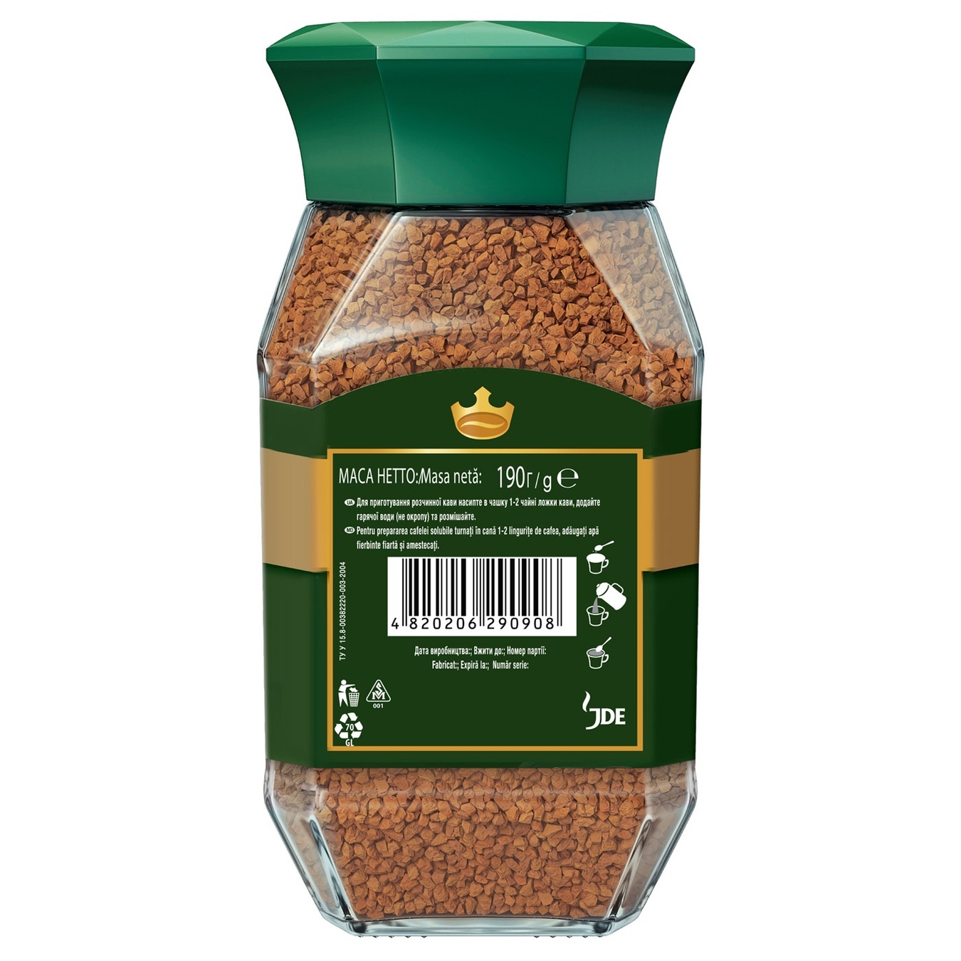 

Кофе Jacobs Монарх растворимый 190г