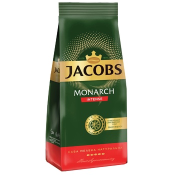 Кофе Jacobs Monarch Intense молотый 225г - купить, цены на Auchan - фото 1