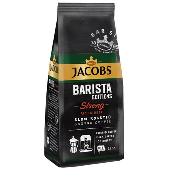 Кава Jacobs Barista Editions Strong смажена мелена 225г - купити, ціни на Auchan - фото 1