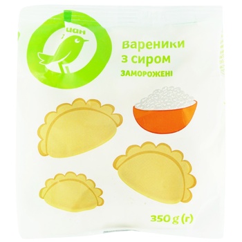 Вареники Ашан с творогом замороженные 350г - купить, цены на Auchan - фото 1