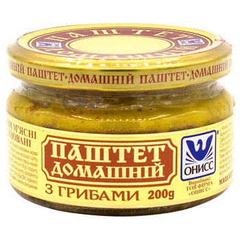 Паштет Онисс Домашній з грибами 200г