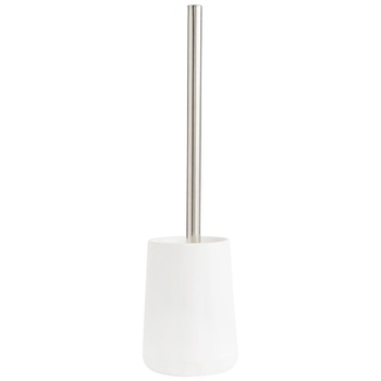 Actuel White Toilet Brush with Stand