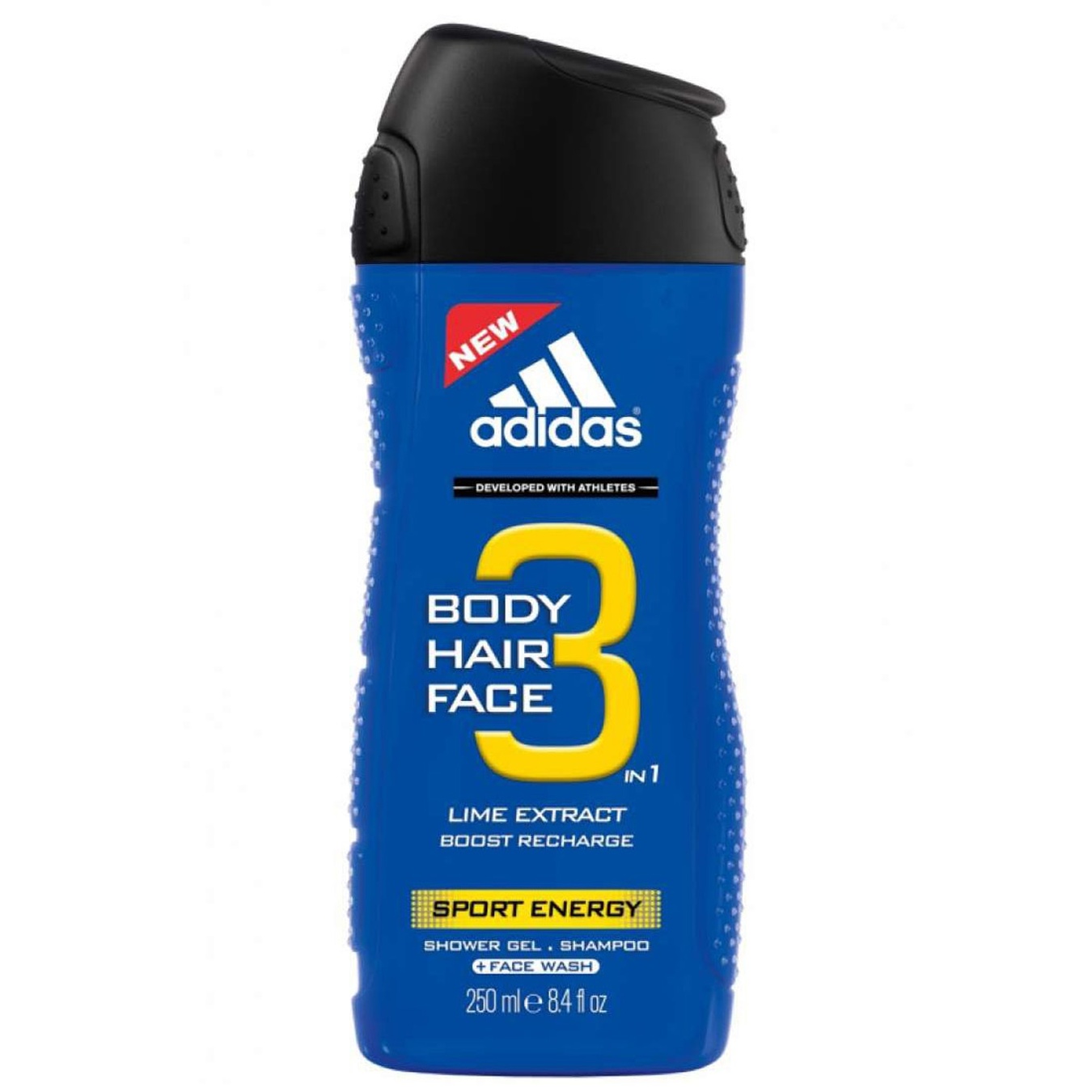 

Гель для душа, шампунь и средство для умывания Adidas Sport Energy 3в1 для мужчин 250мл