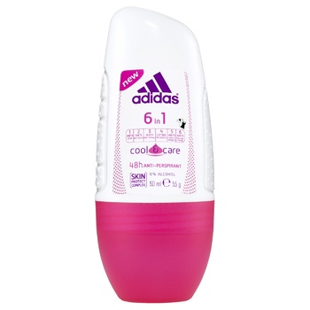 Аdidas Cool&Care 6in1 Roll-On Women Deodorant 50ml - buy, prices for COSMOS - photo 1